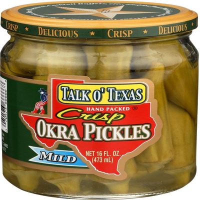 Talk O' Texas Okra Pickles Crips Mild, 16.0 Fl Ounce