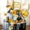 12-Pack Gold Birthday Cake Topper Set, Double-Sided Glitter, Acrylic Happy Birthday Cake Toppers/Cupcake Toppers, Birthday Decorations for Children or Adults. view 4