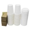 50 Pack White Coffee Cups with Lids and Sleeves ,12oz Disposable Paper Coffee Cups , To Go Cups for Hot Chocolate, Tea, Hot/Cold Beverage Cup for Cafes, Bistros Businesses(12oz, 50Count, White) view 1