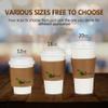 50 Pack White Coffee Cups with Lids and Sleeves ,12oz Disposable Paper Coffee Cups , To Go Cups for Hot Chocolate, Tea, Hot/Cold Beverage Cup for Cafes, Bistros Businesses(12oz, 50Count, White) view 3