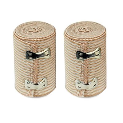 2 Pc 3" Wide Cotton Elastic Bandage Clip Closure Medical Compression Knee Wrap