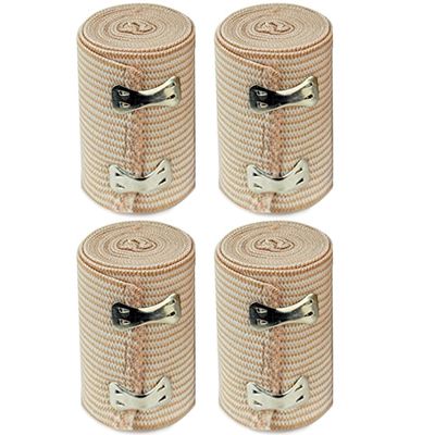4 Pc Sport Elastic Self Adhesive Elbow Knee Bandage Tape First Aid Strap Band 3"
