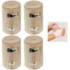 4 Pc Sport Elastic Self Adhesive Elbow Knee Bandage Tape First Aid Strap Band 3" view 2