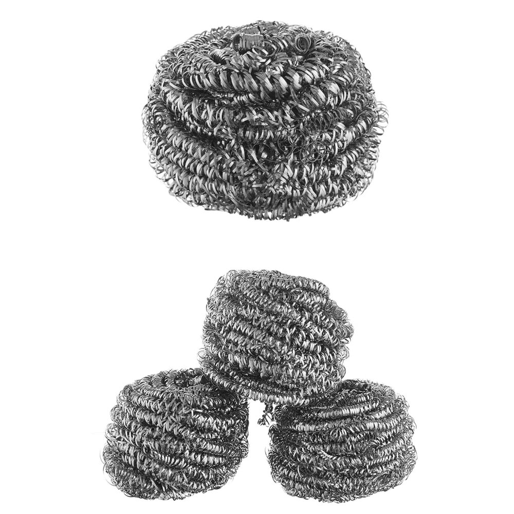 EcoQuality Stainless Steel Sponges Scourer, Steel Wool Scrubber, Scrubbing Scouring Pad for Pots, Pans and Ovens Great for Kitchen, Bathroom, Outdoors by EcoQuality (144)