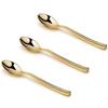 120 Piece Gold Disposable Mini Plastic Spoons 4.5" - Great for Desserts, Sampling, or Appetizers view 2