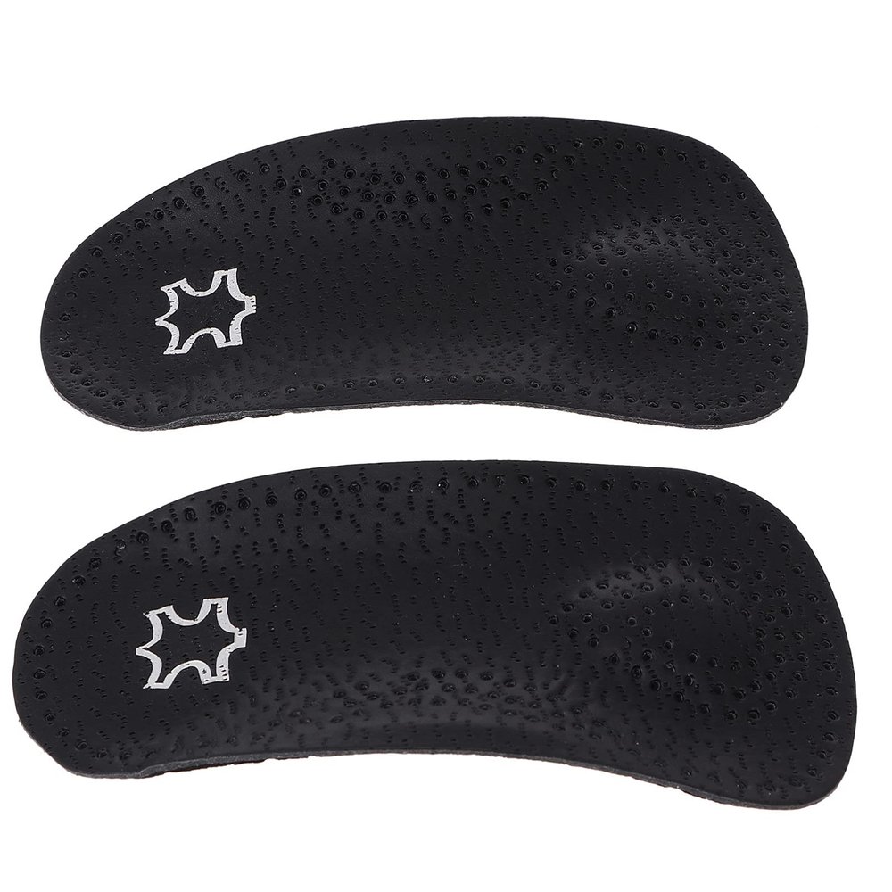 Plantar Relief 1 Pair Arch Support Insoles Cushioned Invisible Heel Inserts Leather Arch Half Pad Black Heel Cushions for Man Woman Black 39-40 Planters Facetious Relief