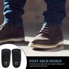 Plantar Relief 1 Pair Arch Support Insoles Cushioned Invisible Heel Inserts Leather Arch Half Pad Black Heel Cushions for Man Woman Black 39-40 Planters Facetious Relief view 2