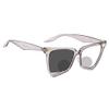 bullabulling Hollow Cat Eye Bifocal Reading Glasses, Photochromic Gray Sunglasses, 0.00/+2.50 Magnification for Women (silver, 2.0) view 3