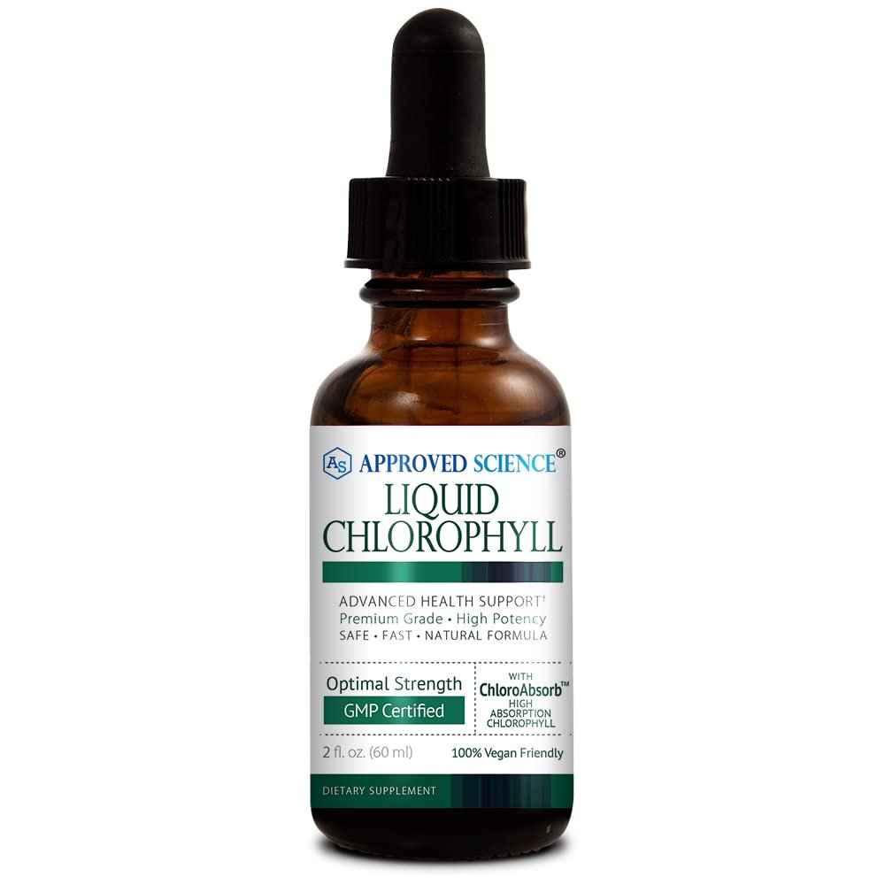 Approved Science Liquid Chlorophyll - 2 fl. Oz. - 60 mg ChloroAbsorb - Mulberry Leaf Extract - Energize The Body - Digestive and Immune Support - Natural Deodorant and Detox - Vegan - Made in The USA
