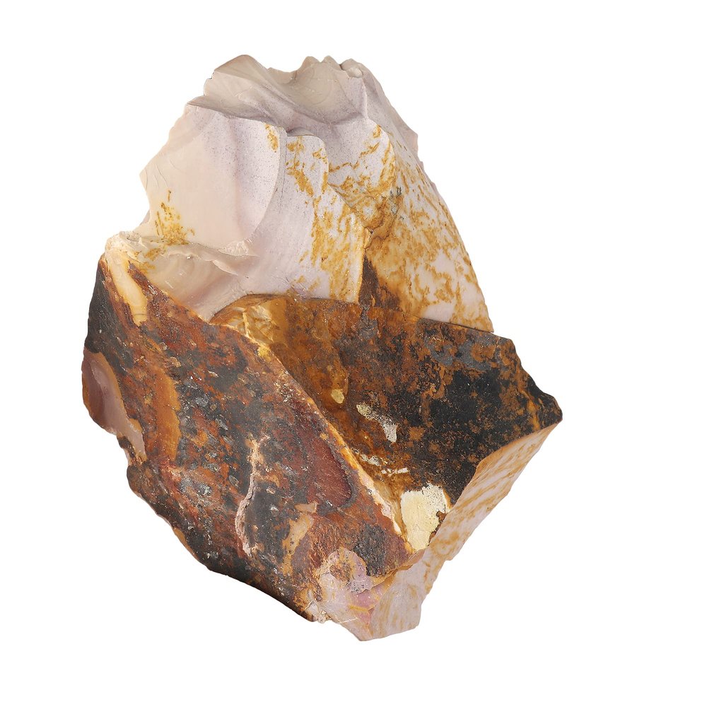 1079.7 Ct. Natural Reiki Healing Rough Raw White & Yellow Mookaite Jasper Gemstone for Crystal Therapy, Chakra Balancing, Meditation, Tumbling FY-522