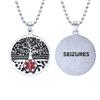 RENYILIN Stainless steel tree of life medical alert ID emergency first aid necklace (SEIZURES) view 1