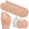 24 Pieces Foot Pads for Dancer Sesamoiditis Pads for Ball of Right Feet Pain Felt Forefoot Cushion Self Adhesive Foot Cushion for Men Women Dancing Pain Relief(Beige) view 1