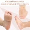 24 Pieces Foot Pads for Dancer Sesamoiditis Pads for Ball of Right Feet Pain Felt Forefoot Cushion Self Adhesive Foot Cushion for Men Women Dancing Pain Relief(Beige) view 4