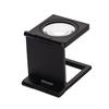 10X Mini Three-Folding Magnifier Portable Zinc Alloy Magnifying Glass 28mm Pocket Standing Optical Lens Square Magnifying Loupe with Scale for Reading Jewelry Crafts Textile view 2
