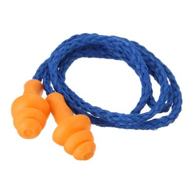 10 Pairs Silicone Ear Plugs Corded Ear Plugs for Sleeping Swimming Shooting, Reusable Ear Plugs Noise Cancelling and Hearing Protection