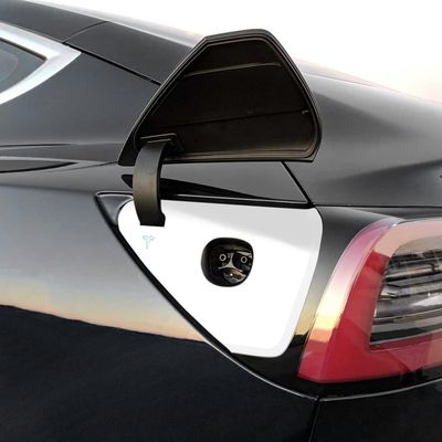 for 2020-2023 Tesla Model 3 / Model Y Charging Port Wrap Overlay (Gloss White)