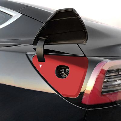 for 2020-2023 Tesla Model 3 / Model Y Charging Port Wrap Overlay (Gloss Red)