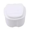 Sevenfly Denture Bath Case Cup Box Holder Storage Soak Container with Strainer Basket for Travel Cleaning,White view 1