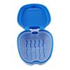 Sevenfly Denture Bath Case Cup Box Holder Storage Soak Container with Strainer Basket for Travel Cleaning,Navy Blue view 4