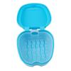 Sevenfly Denture Bath Case Cup Box Holder Storage Soak Container with Strainer Basket for Travel Cleaning,Light Blue view 2