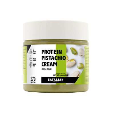 EATALIAN by AMZ BETTER Protein Pistachio Cream 7 oz/200 gr, Natural Spreadable Pistachio Cream, Made in Italy Protein Pasta, Sweet Taste Ideal on Bread and Dubai Chocolate