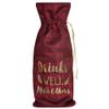 Elegant Burgundy Friendsgiving Wine Bag - Standard Size (1 Count) | Perfect Giveaways for Holiday Celebrations view 1
