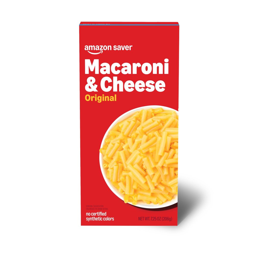 Amazon Saver, Original Macaroni & Cheese, 7.25 Oz (Previously Happy Belly, Packaging May Vary)