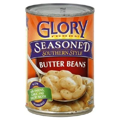 Glory Foods Seasoned Southern Style Butter Beans 15oz Can (Pack of 6) - SET OF 3