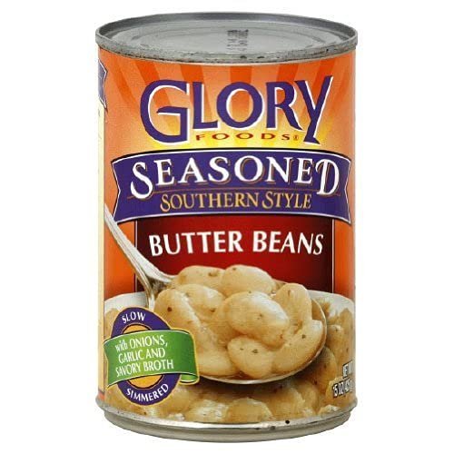 Glory Foods Seasoned Southern Style Butter Beans 15oz Can (Pack of 6) - SET OF 3