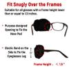Astropic 3D Silk Eye Patch for Adults Kids | Medical Eyepatch for Glasses (Balck, Left Eye) view 4