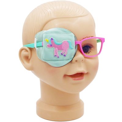 Astropic 3D Silk Eye Patch for Kids | Girls Eye Patch for Glasses | Medical Eyepatch for Children with Lazy Eye (Pink Unicorn, Right Eye)