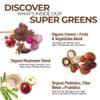 COUNTRY FARMS Super Greens Chocolate Flavor, 50 Organic Super Foods, USDA Organic Drink Mix, Fruits, Vegetables, Super Greens, Mushrooms & Probiotics, Supports Energy, 40 Servings, 10.6 Oz, 2 Pack view 3