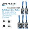 Evercare All Purpose Lint Brush, Value Pack - 5 Rollers (300 Sheets Total), Blue view 2