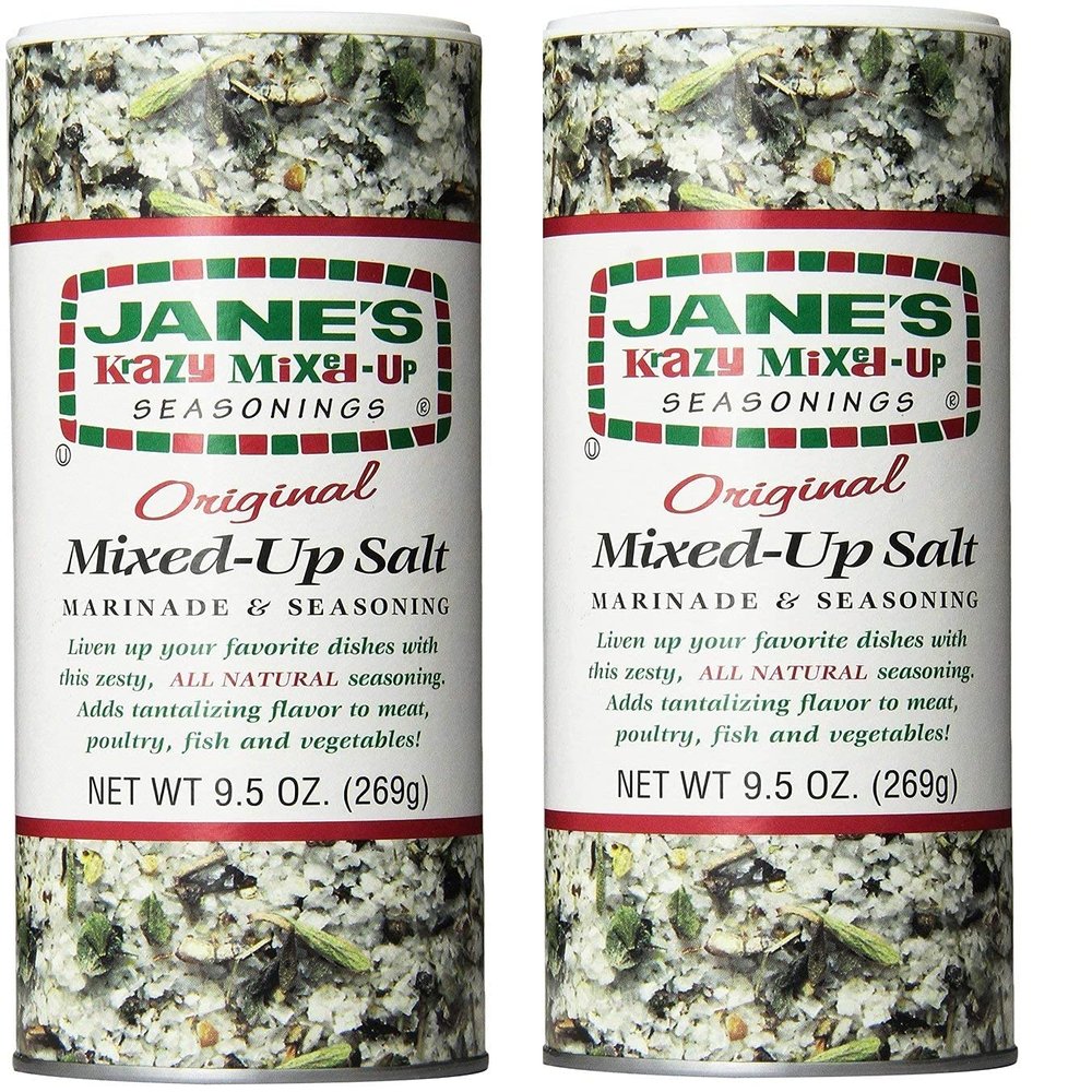 Jane's Krazy Seasonings Mixed Up Salt Canister, 9.5 Ounce (2-Pack)