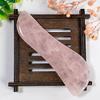1PC Rose Quartz Gua Sha Board Natural Pink Jade Stone Body Facial Eye Scraping S Shape guasha Massage Tool - (Color: 1pc) view 3