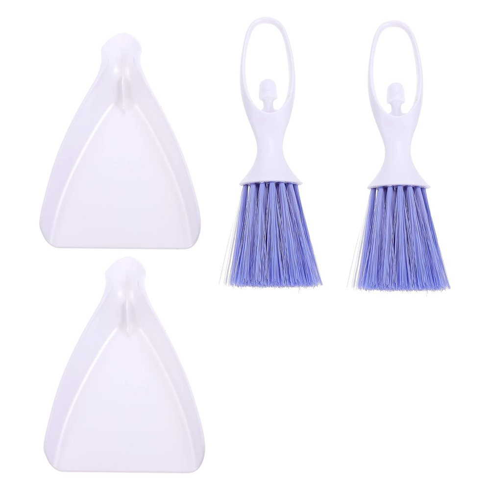 balacoo 2sets Mini Brooms and Dustpans for Pet Cage Cleaning Hamster Sweeping Tools and Sturdy Design for Easy Cleaning of Shavings and Debris Random Color