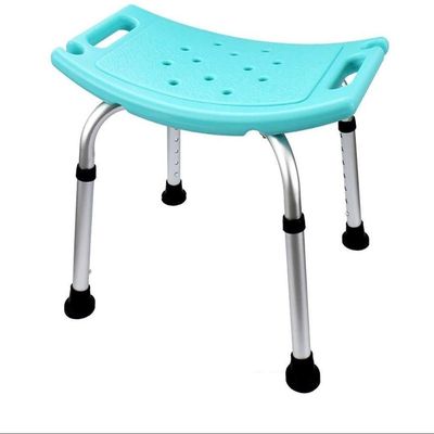 stool Adjustable Aluminum Alloy Shower Chair- Nonslip Bath with Padded Seat Holes for Bathtub and Bathroom- Nonskid Bathing Bench for Elderly, Senior and Handicap with Side Handles (Color : Green)