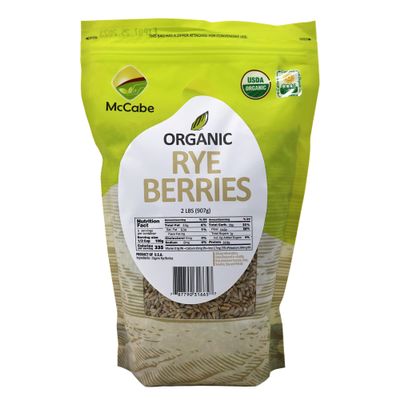 McCabe Organic Rye Berries - Whole Rye Berries 2 Lbs | USDA Certified Organic and CCOF Certified | Product of USA