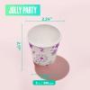 [300 Pack] 3oz Disposable Bathroom Cups, Paper Mouthwash Cups, Cold Disposable Drinking Cup for Party, Picnic, BBQ, Travel, and Event, Purple Floral view 3