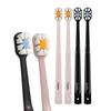 Lindo Polishing Toothbrush - for Sensitive Gums and Teeth, 12000+ Ultra Fine Bristles, Soft and Gentle, Deep Clean, Pack of 4 (Blue, Gray, Beige, Black) (Original Black, Beige, 4 Pack) view 1