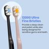 Lindo Polishing Toothbrush - for Sensitive Gums and Teeth, 12000+ Ultra Fine Bristles, Soft and Gentle, Deep Clean, Pack of 4 (Blue, Gray, Beige, Black) (Original Black, Beige, 4 Pack) view 3