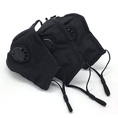 10 PC Multipack of Adjustable Grey, Black, Navy, Burgundy Face Mask with Filter Pocket, Mask for Glasses, Mask with Breathing Valve, Mask with Nose Wire & Vent, Multipack Mask | Ships from USA