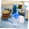 Healifty Portable Toothbrush with Tooth Box Creative Double- Design for Cleaning of Dentures for Travel and Daily Use Lightweight and Easy to Carry view 3