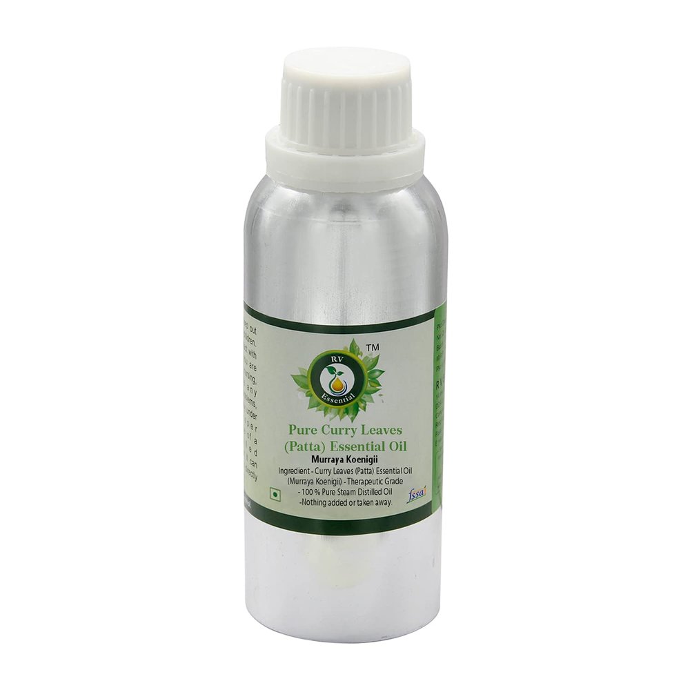 Curry Leaves Essential Oil | Murraya Koenigii | Curry Leaves Oil | Curry Leave Oil | for Hair | 100% Pure Natural | Steam Distilled | Therapeutic Grade | 1250ml | 42oz by R V Essential
