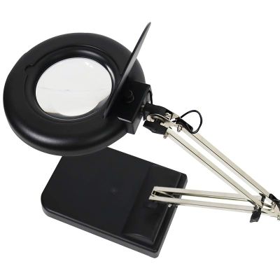 TECHTONGDA 20X Magnifier Light Amplification Table Black Lamp LED Magnifying Transparent Glass for Reading Working Crafts Workbench
