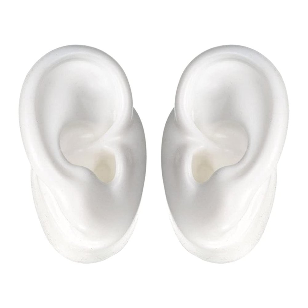 1 Pair Ear Mold Practice Tool Simulation Ear Model Acupoint Learning Tool Ear Models Artificial Display Ear Model Silicone Ear Model Auditory Meatus Model Imitation Real Ear