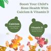 QAADU Kids Calcium & Vitamin D Gummies for Healthy Bones, Stronger Teeth, and Growth, Vegan, Delicious Mango & Strawberry Flavor, 60 Chewable Gummies, Certified Vegan by The Vegan Society of UK view 3