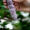 Jet New Lepidolite Ganeshji Hand Carved Healing Wand 4.5" Rare Stick Chakra Balancing Energy Reiki Meditation view 4