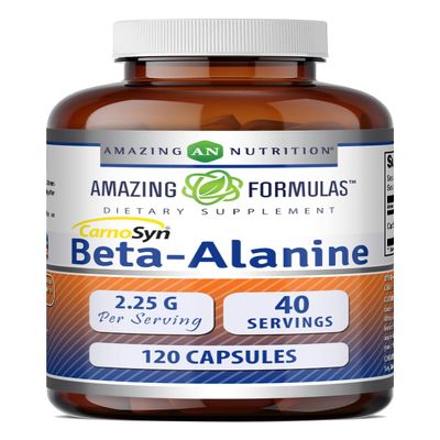 Amazing Formulas Beta Alanine Supplement | 2250 Mg Per Serving | 120 Capsules | Non-GMO | Gluten-Free | Made in USA
