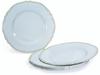 " OCCASIONS " 120 Plates Pack,(60 Guests) Heavyweight Premium Wedding Party Disposable Plastic Plates Set -60 x 10.25'' Dinner + 60 x 7.5'' Salad/Dessert (Rochelle Blue and Gold) view 2